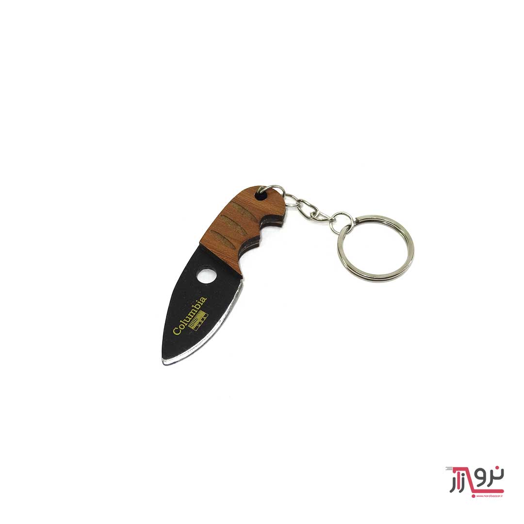 جاکلیدی-چاقو-زنجان-کلومبیا-روکش-دار-دسته-چوبی۱